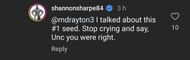 Shannon Sharpe's response to critics